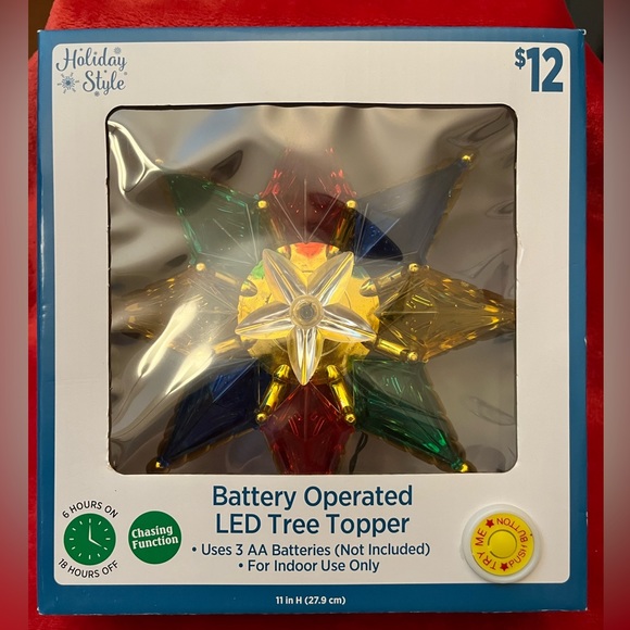 Holiday Brand New Battery Operated Led Tree Topper Poshmark